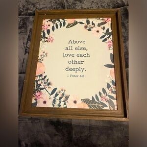 Large Wood framed picture